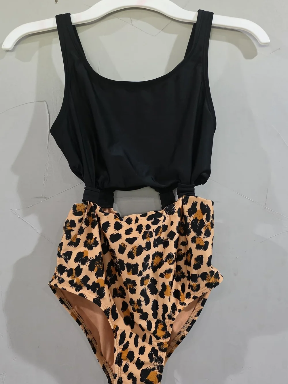 Black & Leopard Kids One-Piece Swimsuit M(8) & Athletic Works Girls' 2-Piece